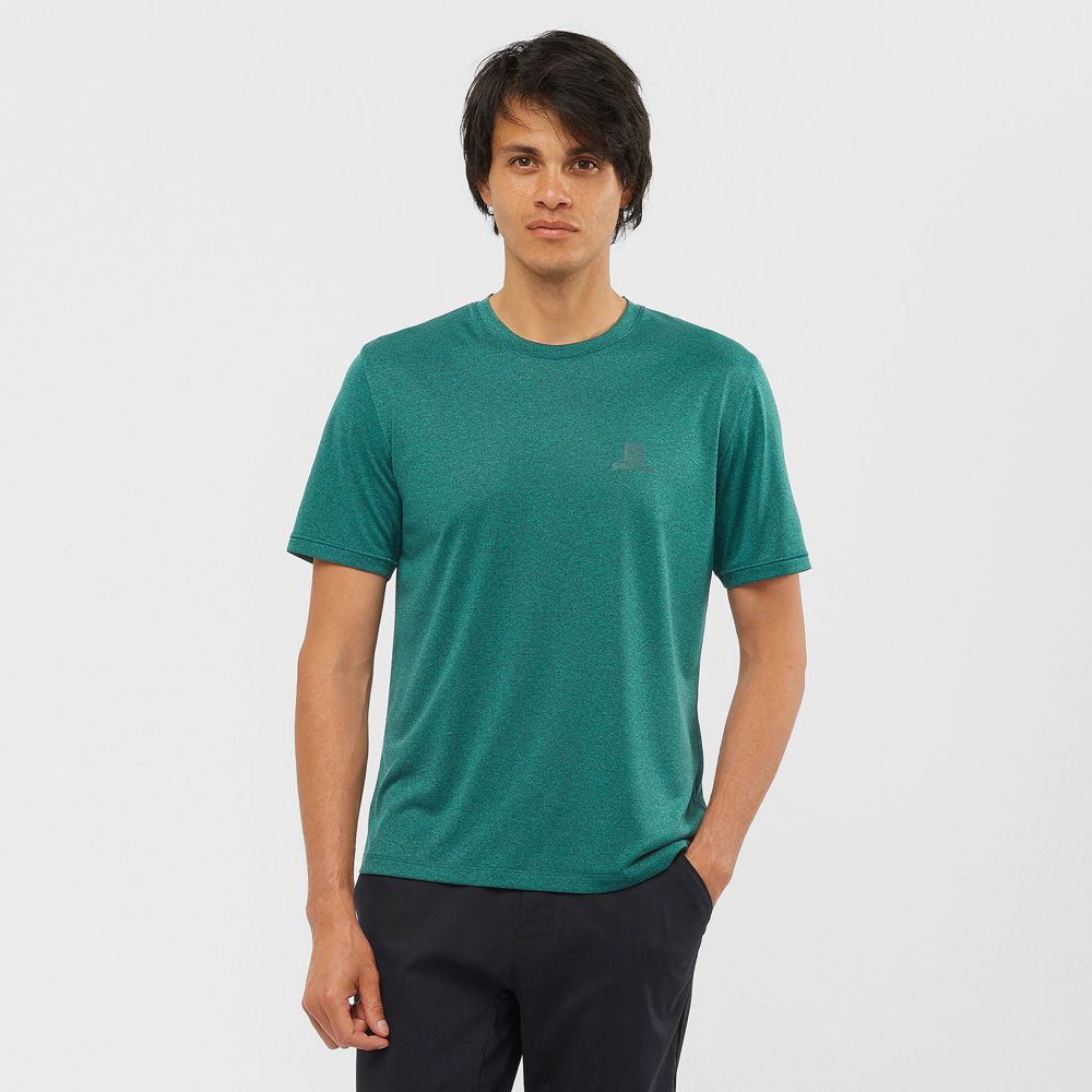 Camisetas Salomon Hombre Verde - Salomon Argentina EXPLORE M,852743-VZP